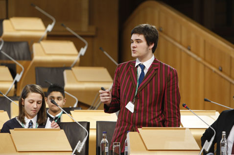 Pupils at a previous year's St Andrew's Day debate